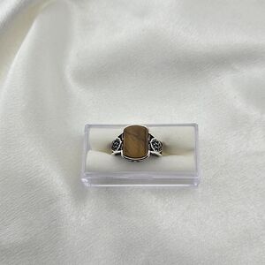 Sterling Silver 925 Tiger Eye Statement Ring